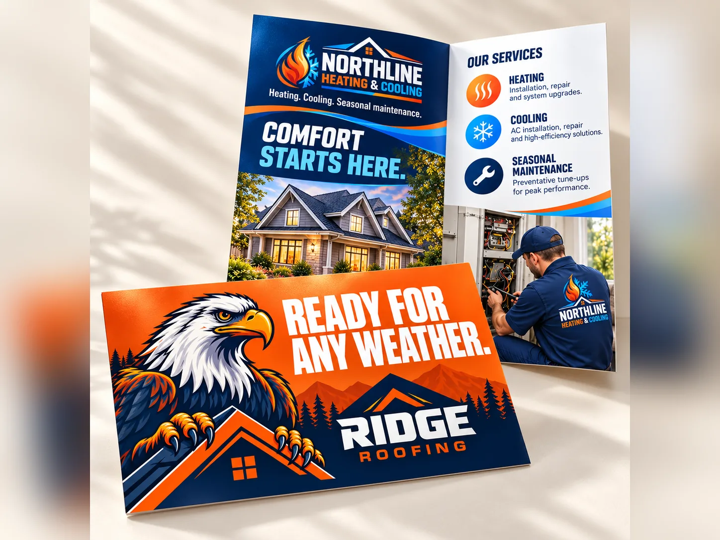 Oversized EDDM postcard and folded mailer design examples
