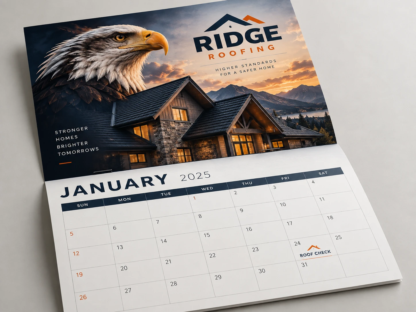 Saddle stitch calendars design example